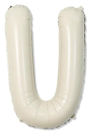 40in Joker Party White Sand Letter U Balloon - Joker Party Supply