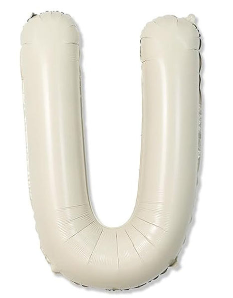40in Joker Party White Sand Letter U Balloon - Joker Party Supply