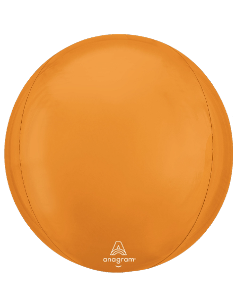 16in Anagram Vibrant Orange Orbz Balloon - Joker Party Supply