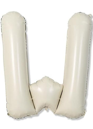 40in Joker Party White Sand Letter W Balloon - Joker Party Supply