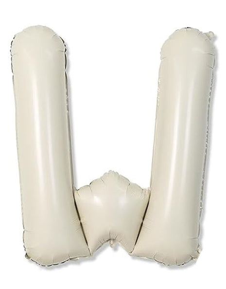 40in Joker Party White Sand Letter W Balloon - Joker Party Supply