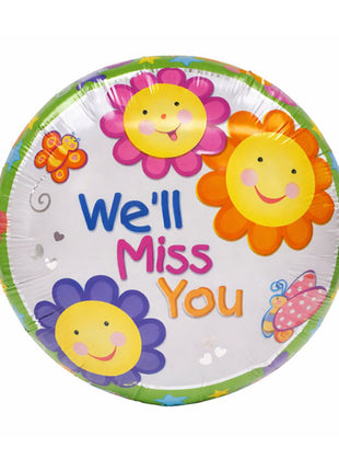 18in Anagram Chatterbox We'll Miss You Balloon