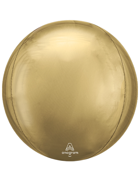 16in Anagram White Gold Orbz Balloon - Joker Party Supply