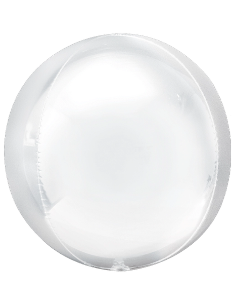 16in Anagram White Orbz Balloon - Joker Party Supply