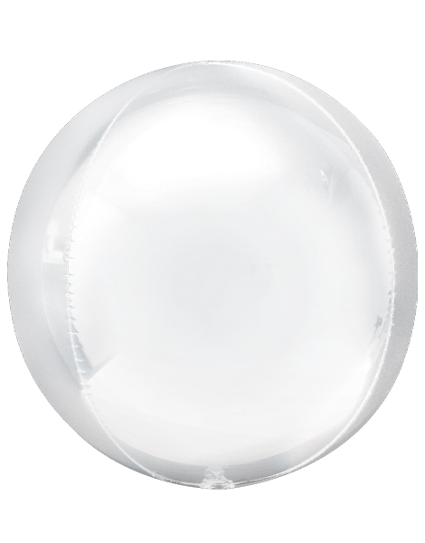 16in Anagram White Orbz Balloon - Joker Party Supply