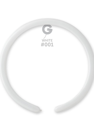 160 Gemar Standard White Balloons 50ct #001 - Joker Party Supply