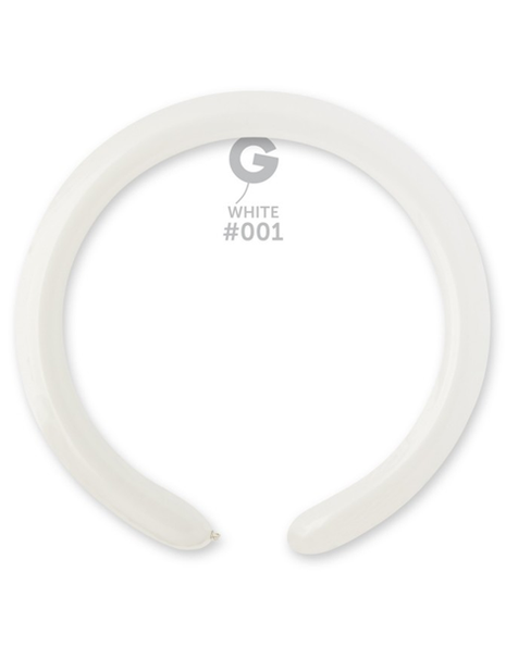 260 Gemar Standard White Balloons 50ct #001 - Joker Party Supply