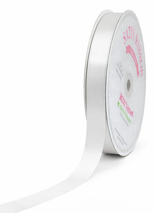 5/8in Single Face Satin White Ribbon 100Yds
