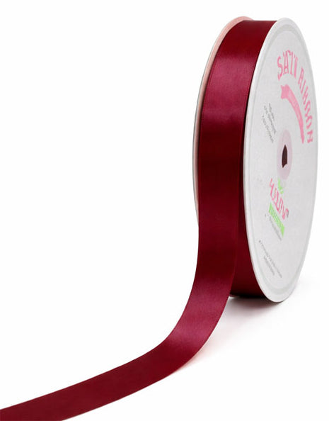5/8in Single Face Satin Wine Ribbon 100Yds