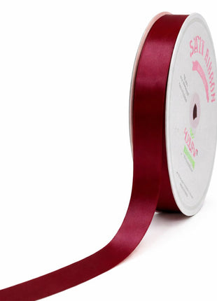 7/8in Single Face Satin Wine Ribbon 100Yds