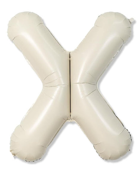 40in Joker Party White Sand Letter X Balloon - Joker Party Supply