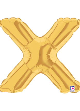 34in Betallic Gold Letter X Megaloons - Joker Party Supply