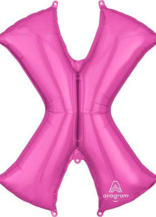 34in Anagram Pink Letter X Balloon - Joker Party Supply