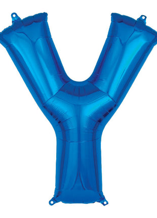 34in Anagram Blue Letter Y Balloon - Joker Party Supply