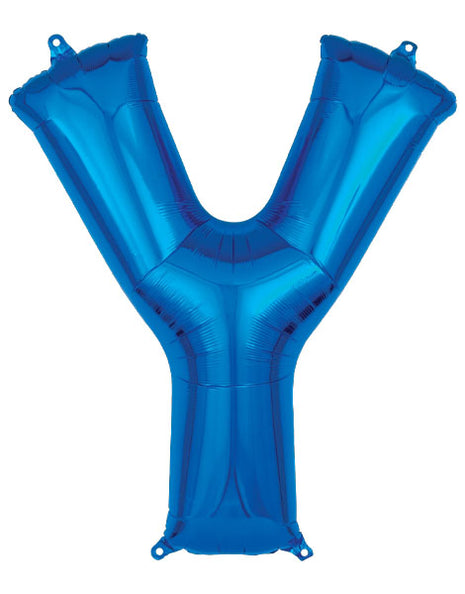 34in Anagram Blue Letter Y Balloon - Joker Party Supply