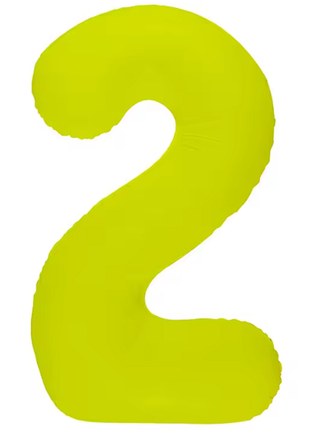 Globo número 2 amarillo neón DecoChamp de 34 pulgadas