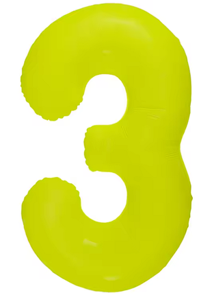 Globo número 3 amarillo neón DecoChamp de 34 pulgadas