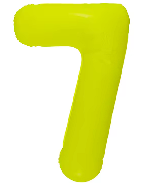 Globo número 7 amarillo neón DecoChamp de 34 pulgadas