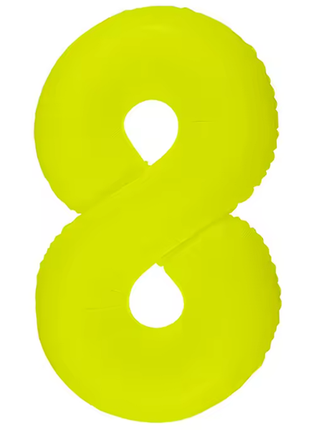 Globo número 8 amarillo neón DecoChamp de 34 pulgadas