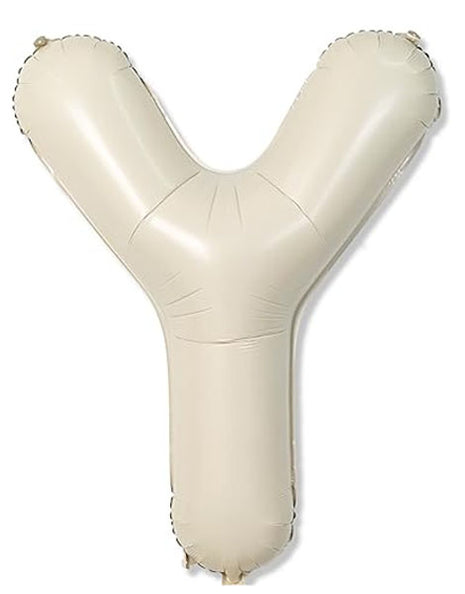 40in Joker Party White Sand Letter Y Balloon - Joker Party Supply