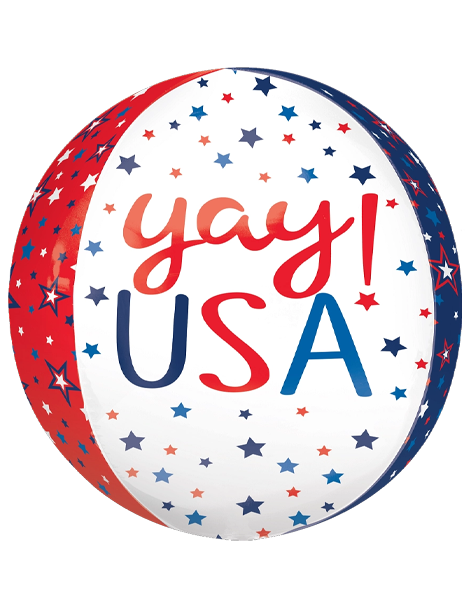 16in Anagram Yay! USA Orbz Balloon - Joker Party Supply