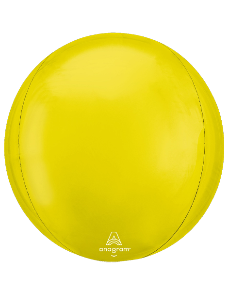 16in Anagram Vibrant Yellow Orbz Balloon - Joker Party Supply