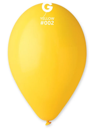 12in Gemar Standard Yellow Balloons 50ct #002 - Joker Party Supply