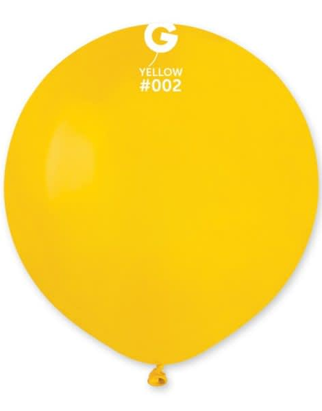 19in Gemar Standard Yellow Balloons 25ct #002 - Joker Party Supply