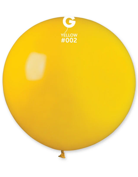 31in Gemar Standard Yellow Balloon 1ct #002 - Joker Party Supply