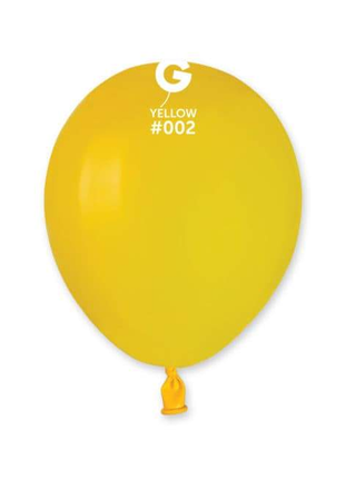 5in Gemar Standard Yellow Balloons 100 # 002 - Joker Party Supply