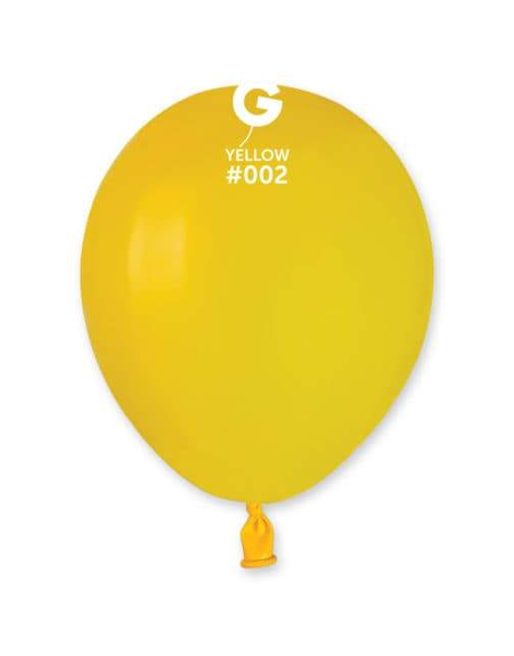 5in Gemar Standard Yellow Balloons 100 # 002 - Joker Party Supply