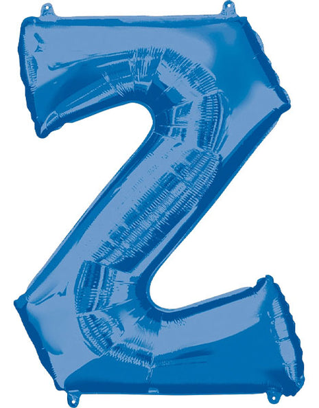 34in Anagram Blue Letter Z Balloon - Joker Party Supply