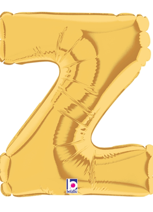 34in Betallic Gold Letter Z Megaloons - Joker Party Supply
