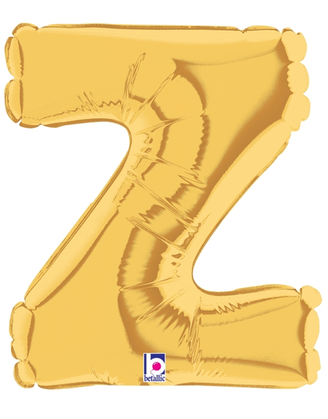 34in Betallic Gold Letter Z Megaloons - Joker Party Supply
