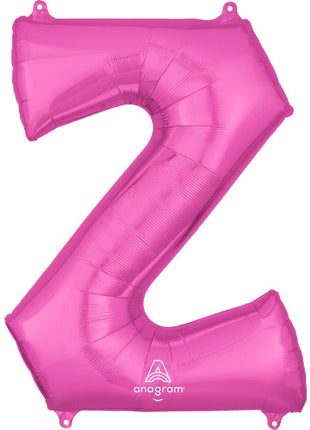 34in Anagram Pink Letter Z Balloon - Joker Party Supply